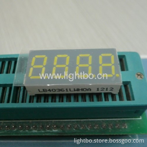 4 Digit 0.36 Inch Common Cathode Ultra Bright White 7 Segment Led Display 